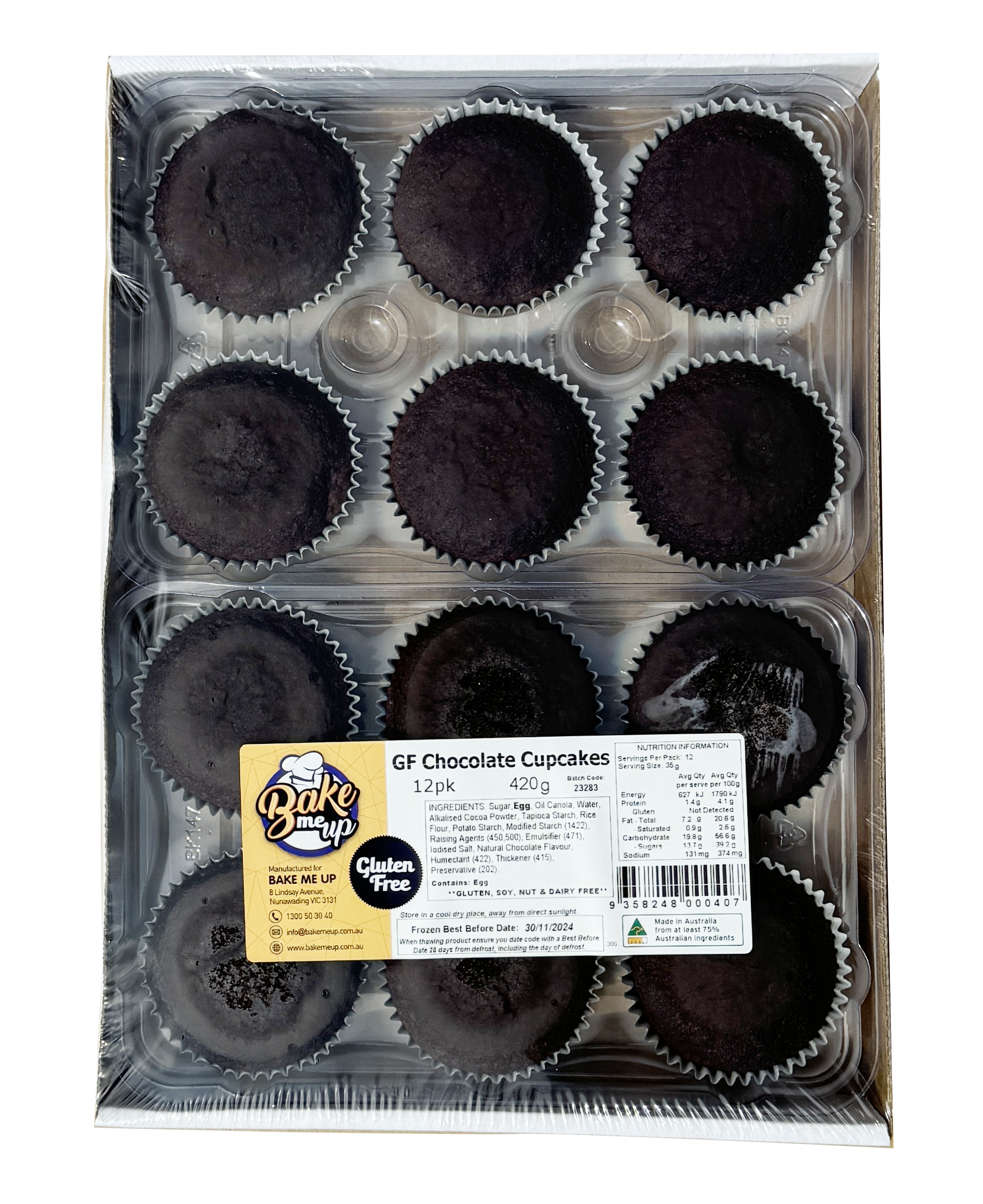 WHOLESALE - Bulk Cupcakes (6 x 12pk per carton)