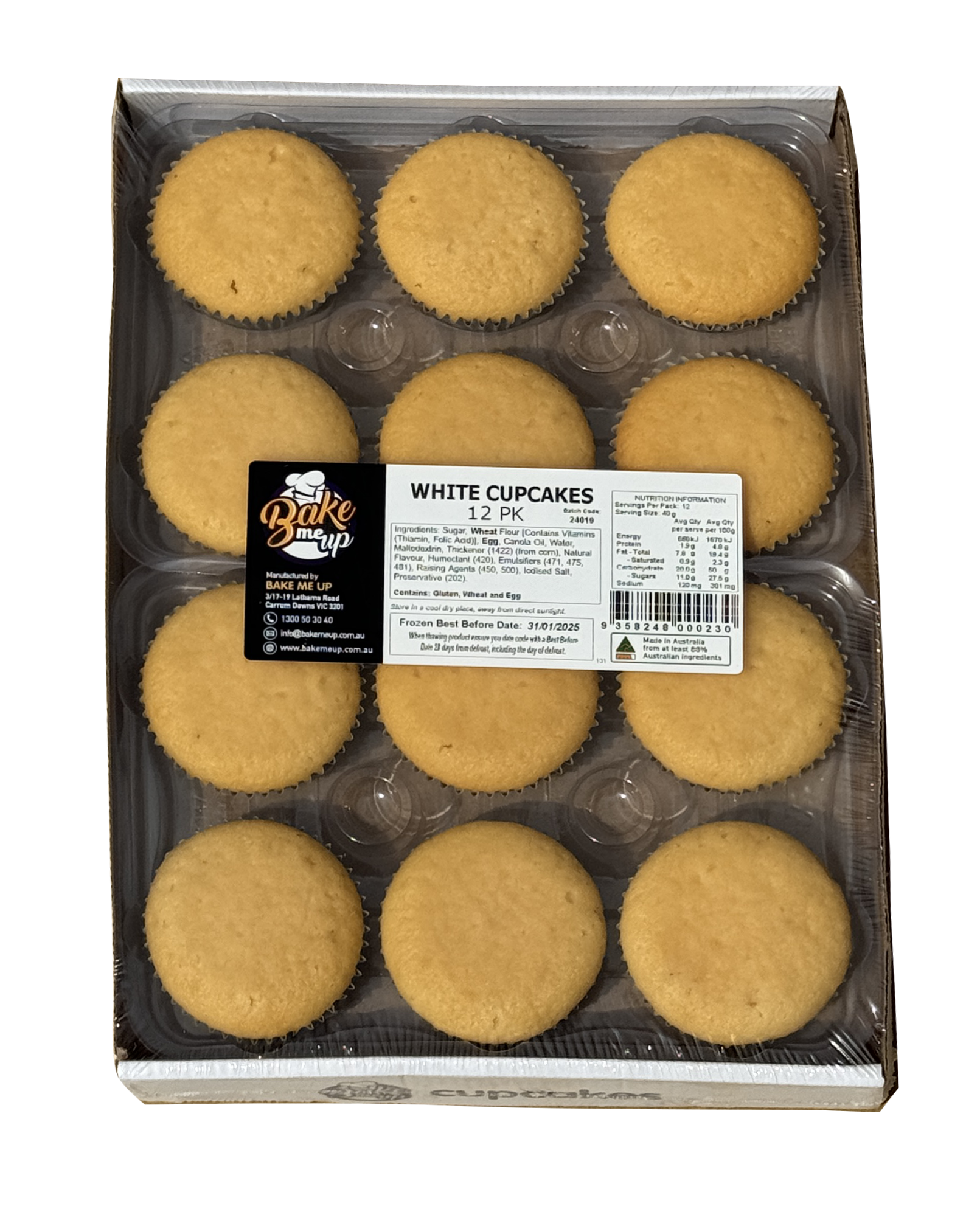 WHOLESALE - Bulk Cupcakes (6 x 12pk per carton)